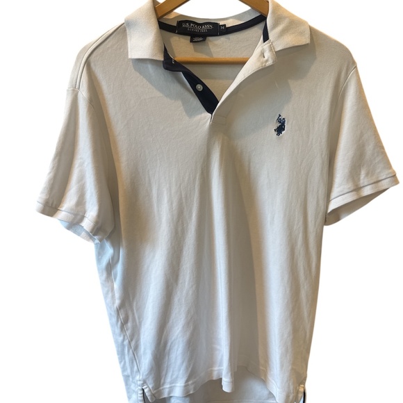 U.S. Polo Assn. Men's Polo Luxury Feel Shirt - Size M - White Embroidered Logo - Picture 1 of 4